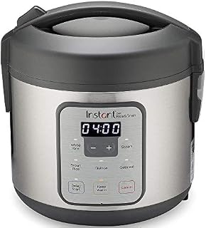 Instant Zest Rice Cooker, Steamer, Cooks Rice, Grains, Quinoa and Oatmeal, 8 Cup