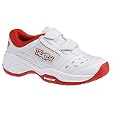 Babolat Drive 2 Klett All Court Junior Tennisschuhe weiß/rot, Schuhgröße:EUR 28