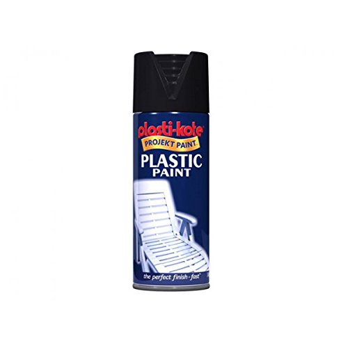 Plasti-kote Plastic Paint Spray White Gloss 400ml PKT10607