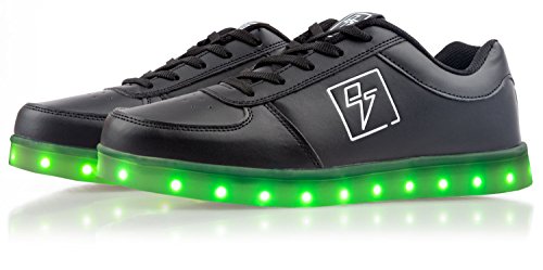 Light Up Shoes - Bolt Low Top, 9 B(M) US Women / 7 D(M) US Men Black2