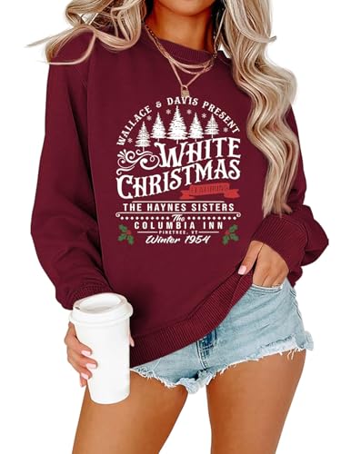 White Holiday Sweater with Graphic