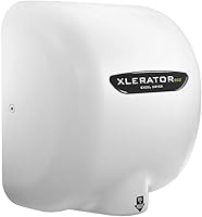 Vista 3 de XLERATOR eco XL-BW-ECO 1.1N Secador de manos comercial de alta velocidad, secador Excel, cubierta termoestable blanca, sensor automático, montaje