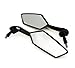 Universal Fit Adjustable Mirror Set - 8mm RH/RH Thread - Flat Black - Motorcycle Scooter (4238)