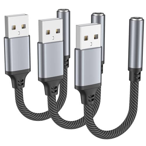 Adaptateur USB vers prise audio 3,5 mm idéal pour le télétravail et gaming sur PS5