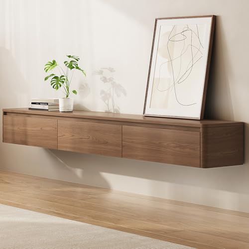QEZEOM Floating TV Stand for TVs up to 80