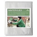 Prolifiqs Wintervlies für Pflanzen 17g I 1,5 x 10m I Thermovlies/Frostschutz Überwintern auf Balkon/Garten/Hochbeet I Gartenvlies UV beständig und Wasserdurchlässig I Pflanzenschutz Winter