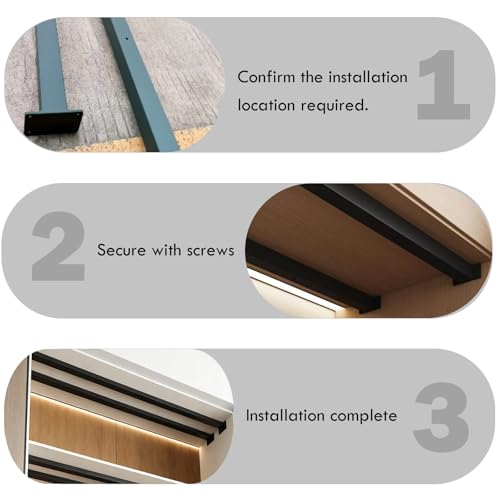 Support d'étagère caché robuste pour fixer de grands meubles sans équerre visible - 7