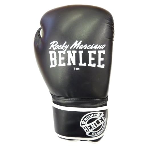BENLEE Rocky Marciano Boxhandschuhe Pu Boxing Glove Quincy, Schwarz, 12