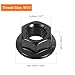 uxcell M10x1.25mm Serrated Flange Hex Lock Nuts, 20Pcs 304 Stainless Steel Non-Slip Metric Hexagon Flange Nut, Full Thread, Bright Finish, Black