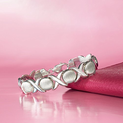 Ross-Simons Italian Sterling Silver Brushed and Polished Xo-Link Bracelet4
