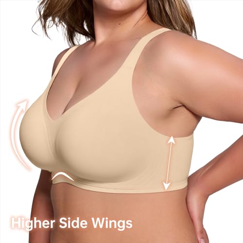 Image of LetsJoli Jelly Bras for Women Plus Size Full Coverage Supportive Wireless