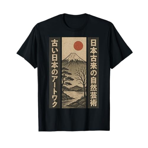 Monte Fuji Japón Paisaje Arte Tradicional Naturaleza Zen Camiseta