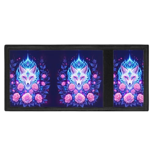 GLUDEAR Kids Boys Girls Wallet Trifold Youth Coin Pocket Card Holders Animal Wallets Money Organizer,Fox Pink Rose Floral4