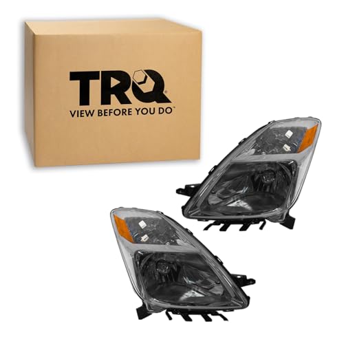 Image of TRQ Headlight Assembly Set TO2502159 TO2503159 Compatible with 2004-2006 Toyota Prius