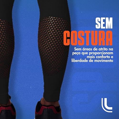 LUPO Calça Legging Esportiva Cós Cintura Alta Sem Costura Academia Respirável Feminina, Preto, G
