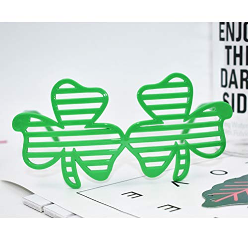 Happyyami 2 peças de óculos de sol do dia de São Patrício, óculos de sol irlandês, trevo verde irlan