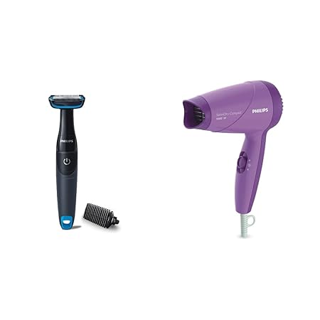 Philips Body Groomer (BG1025/15) & Dryer (HP8100/46) Combo