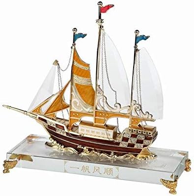 TYXL Smooth Sailing Enamel Crystal Sailing Ornaments, Living Room Office Decorations, Table Decorations, Delicate Gifts Ornaments