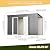 Trygoal Storage Shed 10x4 Ft with Woodshed, Large Utility Metal Tool Storage Shed with Floor and Lockable Doors, Outdoor Sheds with Air Vent for Garden, Backyard, Patio, Lawn, Dark Gray
