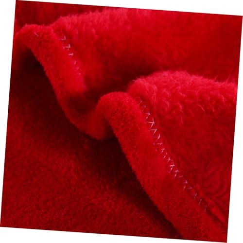 Manta de franela gruesa roja Uonlytech para sofá y cama 7