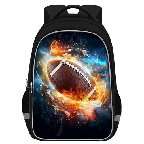 TILYTADLY School Backpack for Boys - American Football Boys Backpack for Kids Children Teens Elementary Middle School - Students Bag for Ages 6-18,17″Bookbag Multifunctional Large Capacity by TILYTADLY - Used condition - US$20.42