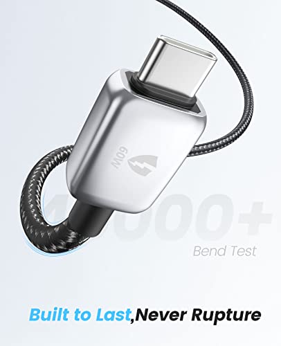 Image of ORICO USB Cable, 100W LED Display Fast Charging Syncing Cord USB C Cord Compatible with MacBook Pro /Air, Samsung Galaxy S22 /S21 /S20 Ultra, Note 20 /10, iPad Pro Air and More