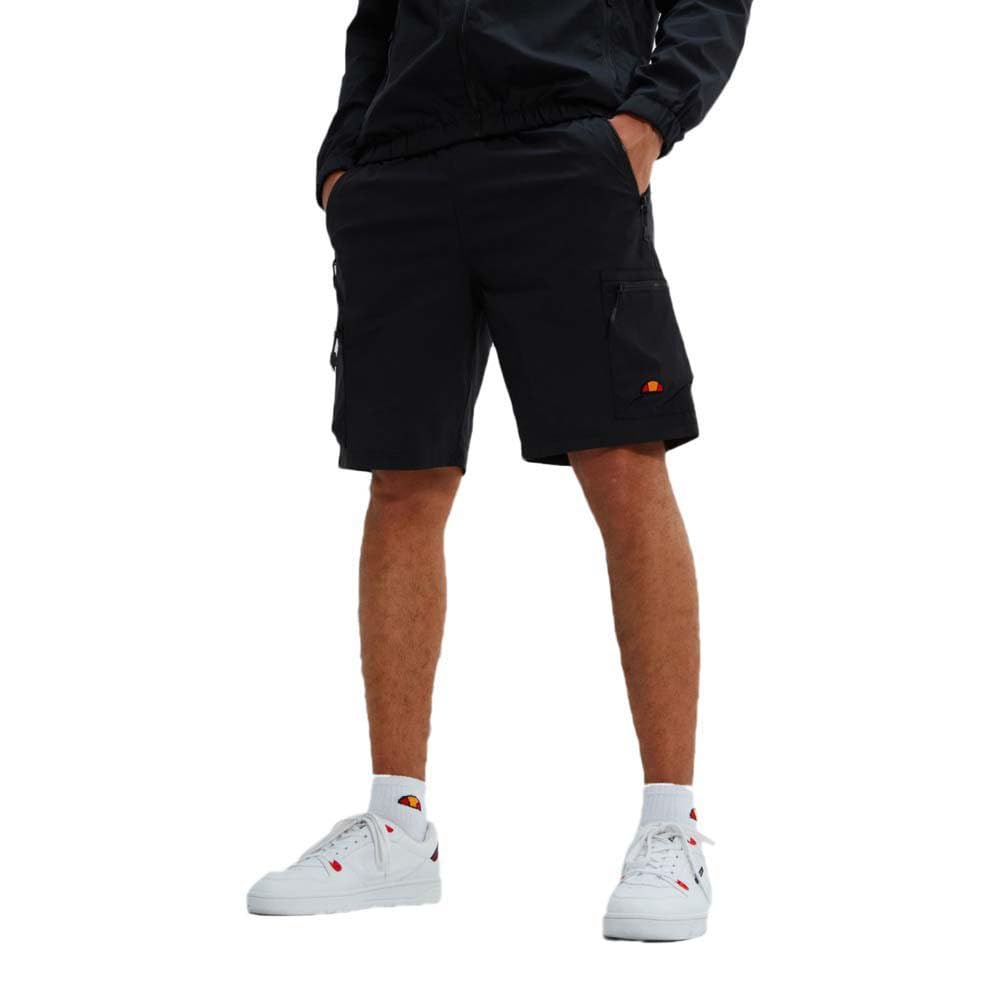 Ellesse Men's Black/White Bullseye Cargo Shorts, L