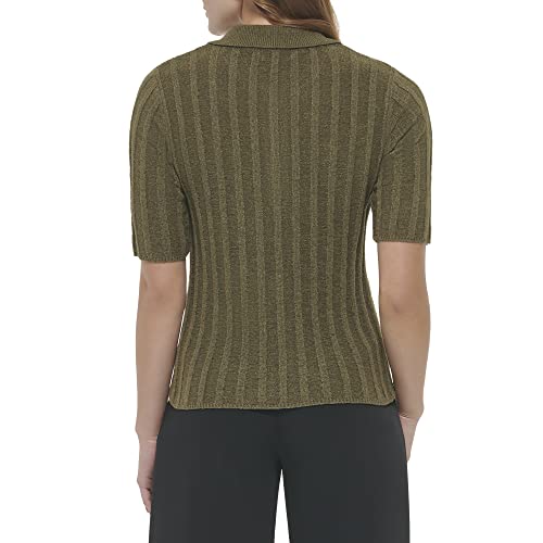 Image of Calvin Klein Short Sleeve Text Polo Sweater
