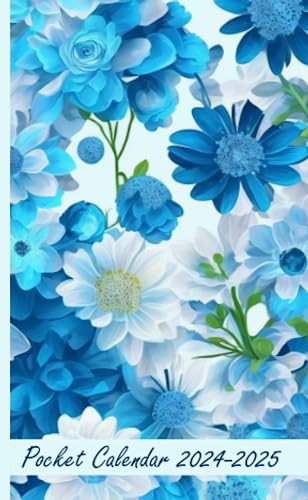 Pocket Calendar 2024-2025 for Purse: Simplify Your Schedule with Our Clear and Small Size 2 Year Floral Monthly Planner 2024-2025.