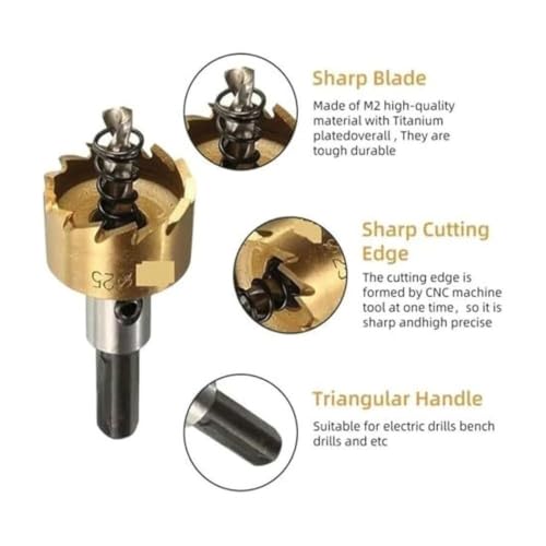 Brocas de corona de 16-30 mm en kit de abridores de agujeros para metalúrgica y taller 6