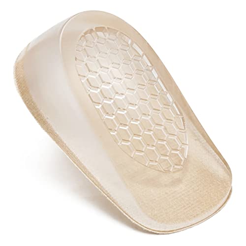 Ipetboom 2pairs Men Heel Raisers Heightening Insoles Non-Slip Invisible Insoles E-TPU Gel Material