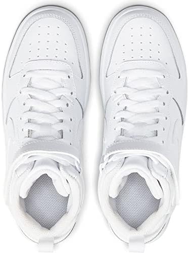 Nike Youth Court Borough Mid 2 (GS) CD7782 100 - Size 5.5Y White/White-White | Image 4
