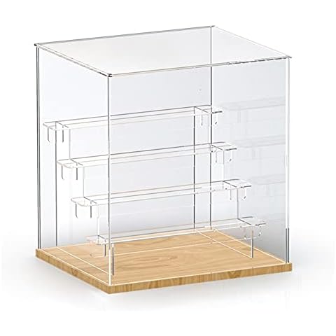 Nynelly 5Tier Clear Acrylic Display Case,Transparent Ladder,Panoramic View Cover