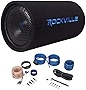 Rockville RTB10A 10' 500w Powered Subwoofer Bass Tube+Bass Remote + Amp Kit