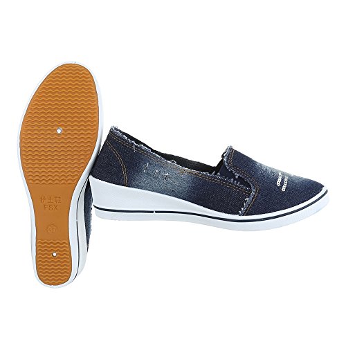 Ital Design - Scarpe Basse da Donna con Zeppa e