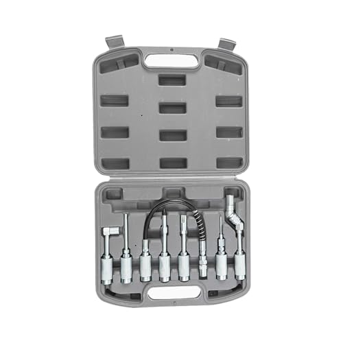 Kit de fixation pour pistolet graisseur 7 pièces avec tuyau renforcé et extensions