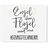 JUNIWORDS Mauspad Mousepad, Engel ohne Flügel nennt Man Heizungstechnikerin (5166702)