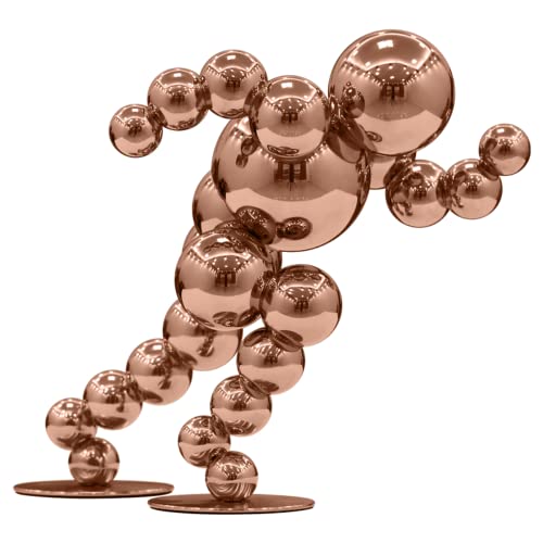 Loclikes Running Man Statue Shelf Decor - Rose Gold Sculpture Home Decor, Sports Fan Living Room Decor, Metal Figurine Office Desk Decor, Creative Gifts #TOP20