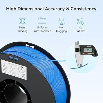 Creality Ender 3 V3 KE 3D Printer, 500mm/s Max Speed 3D Printers Bundle with Creality 3D Printer Filament Grey White 2kg