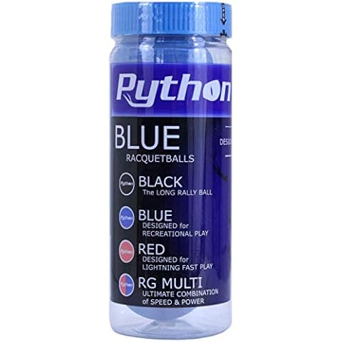 Python 3 Ball Can Blue Racquetballs (Standard Color w/Tournament Quality!) (1) Cover