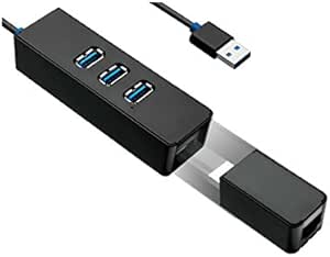 エアリア 合わせ技IPPON 大将 USB3.0 Hub 3ポート GigabitLAN 1ポート USB3.0接続 分離可能 SD-U3GLANH