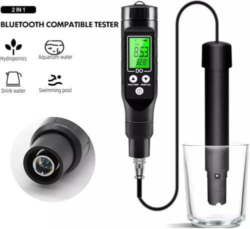 Medidor de oxígeno disuelto digital con Bluetooth para control de agua 8