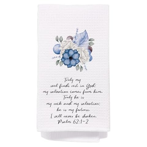 Yomisex Christian Blue Flower Kitchen Towel Cover