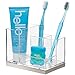 Amazon.com: mDesign Plated Toothbrush and Toothpaste Holder, Storage ...