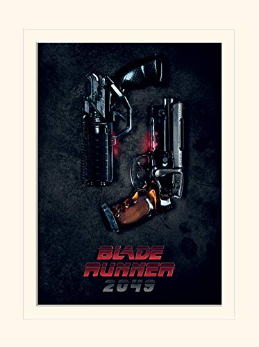 Pyramid International Blade Runner 2049 "Handguns Mounted Print Memorabilia, Multi-Colour, 30 x 40 x 1.3 cm