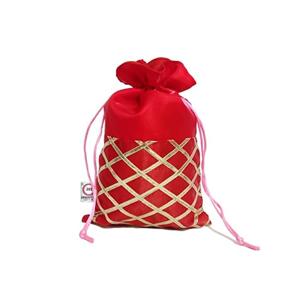2DS Women's Gota Work Silk Potli Bags Set - Image 5