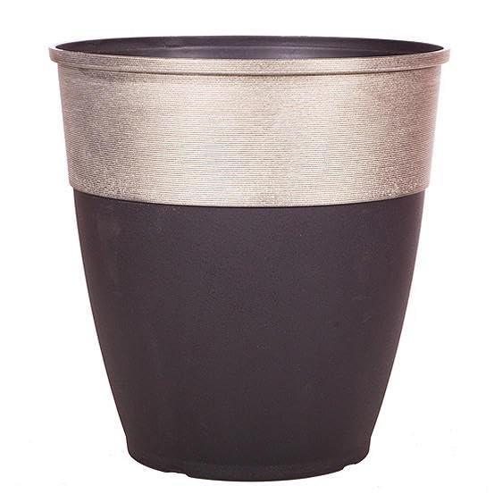 Muddy Hands 51 Litre Hendrix Extra Large Plant Pot Tall Round Plastic Flower Tree Planter (Champagne)