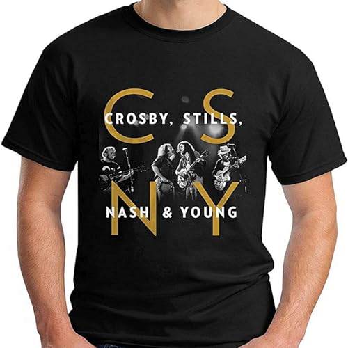 Photo de Men's Crosby Stills Nash & Young - Csny Band Handsome Minority Sports Competition Pattern Youth T-Shirt Black M