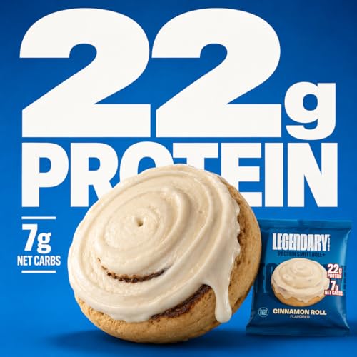 Legendary Foods Cinnamon Roll 22g Protein Bars – Gluten-Free, Low Carb Meal Option – Sweet Zero Sugar Snack, Keto-Friendly – 10-Pack High Protein Pre- or Post-Workout Nutrition Bars - Image 4