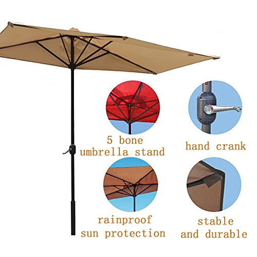 Parasol exterior CLSDRZC para uso comercial y residencial con 5 varillas 5